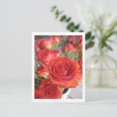 Eine rote Rote Rose Postkarte (Stehend Vorderseite)