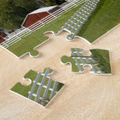 Eine rote Scheune und ein Bauernhof bei Pamona, Puzzle (Seite)