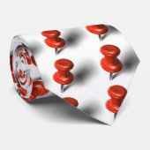 Eine rote Stoß-Reißnagel-Krawatte! Ein großes Krawatte (Gerollt)