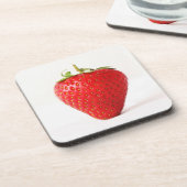 Eine Rote Strawberry-Küste Getränkeuntersetzer (Linke Seite)