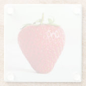 Eine rote Strawberry-Küste Glasuntersetzer (Rückseite)