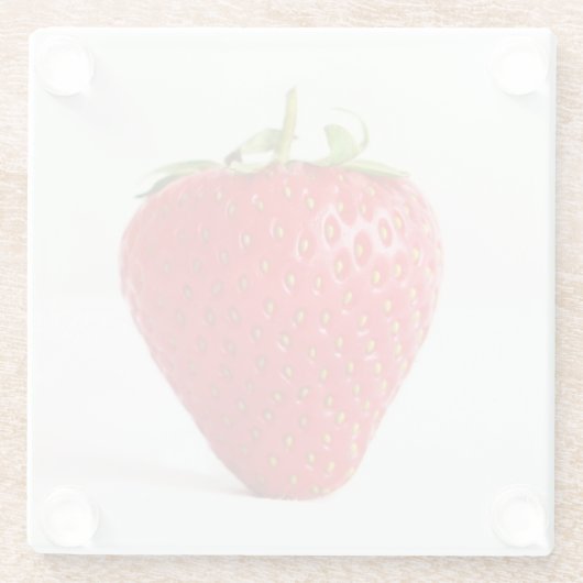 Eine rote Strawberry-Küste Glasuntersetzer (Rückseite)