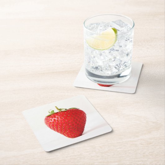 Eine rote Strawberry-Küste Rechteckiger Pappuntersetzer (Vor Ort)