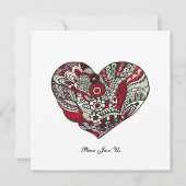 Eine rote Touch Einladung (Vorderseite)