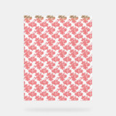 eine rote und weiße Blume auf weißem Hintergrund Acrylschild (Vorderseite)