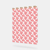 eine rote und weiße Blume auf weißem Hintergrund Acrylschild (Winkel)