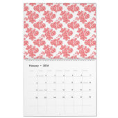 eine rote und weiße Blume auf weißem Hintergrund Kalender (Feb 2026)