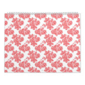 eine rote und weiße Blume auf weißem Hintergrund Kalender (Titelbild)