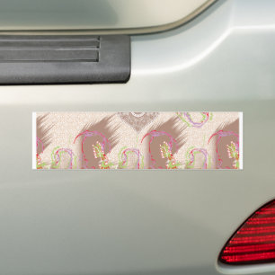eine rote Vase mit Blume darauf. Autoaufkleber