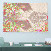 eine rote Vase mit Blume darauf. Banner (Messe)