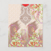 eine rote Vase mit Blume darauf. Flyer (Hinten)