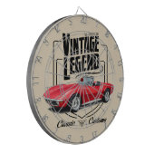Eine rote Vintage Legende Dartscheibe (Vorderseite Links)