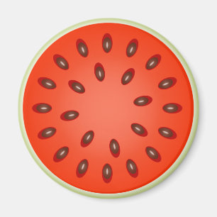 Eine Rote Wassermelone Magnet