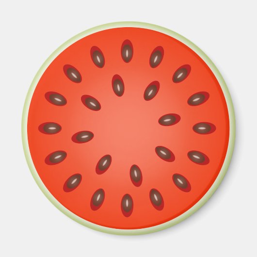 Eine Rote Wassermelone Magnet (Vorne)