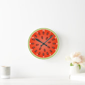 Eine Rote Wassermelone Runde Wanduhr (Zuhause)