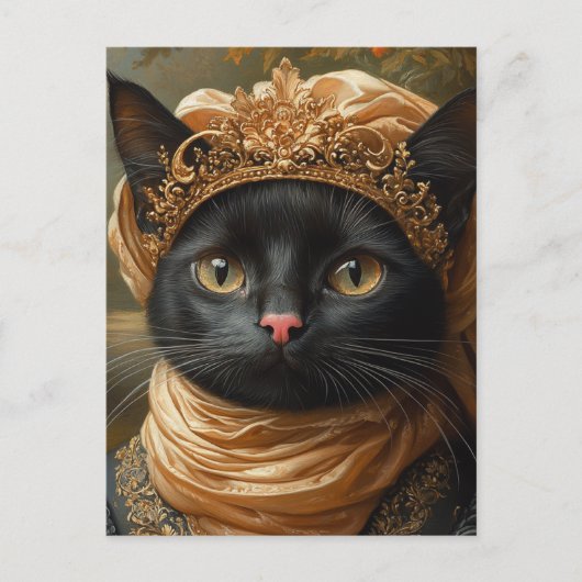 Eine Royal Black Cat Postkarte (Vorderseite)