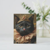 Eine Royal Black Cat Postkarte (Stehend Vorderseite)