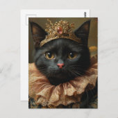 Eine Royal Black Cat Postkarte (Vorne/Hinten)