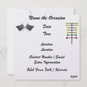 Eine Royally Rockin-Racing-Party Einladung (Rückseite)