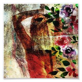 Eine rückwärtige Ansicht einer Frau mit einem Schw Fotodruck