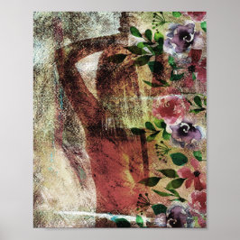 Eine rückwärtige Ansicht einer Frau mit einem Schw Poster