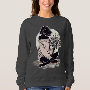 Eine ruhige Reflexion einer Frau Sweatshirt