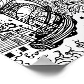 eine ruhige Strandhütte, die eine Printkunst ist Poster (Ecke)