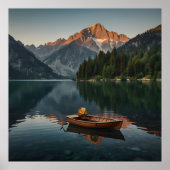 Eine ruhige und faszinierende Alpenlandschaft Poster (Vorne)