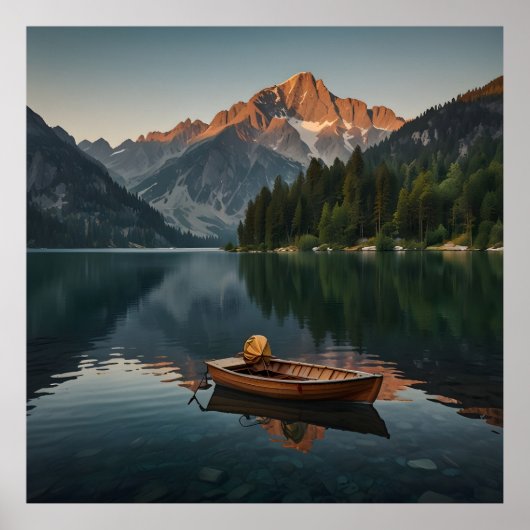 Eine ruhige und faszinierende Alpenlandschaft Poster (Vorne)