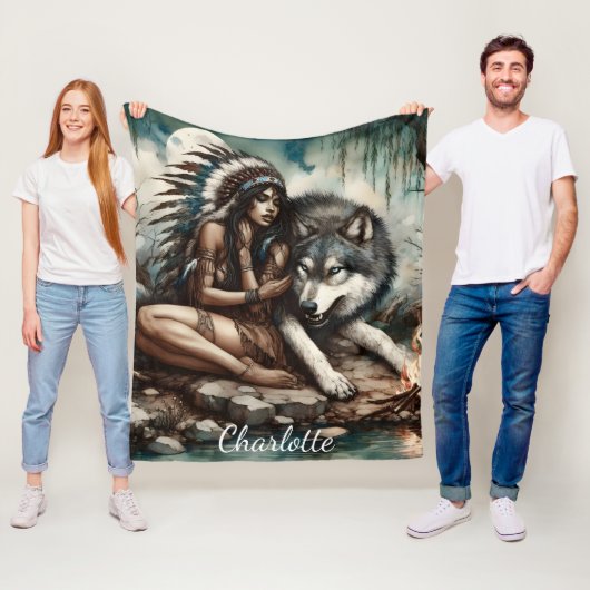 Eine ruhige Verbindung zwischen einem Indianer und Fleecedecke (Beispiel)