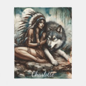 Eine ruhige Verbindung zwischen einem Indianer und Fleecedecke (Vorderseite)