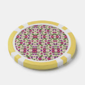 Eine runde dekorative Platte mit detailliertem flo Pokerchips (Einzeln)