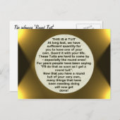 Eine runde Tube ~ Postkarte (Vorne/Hinten)