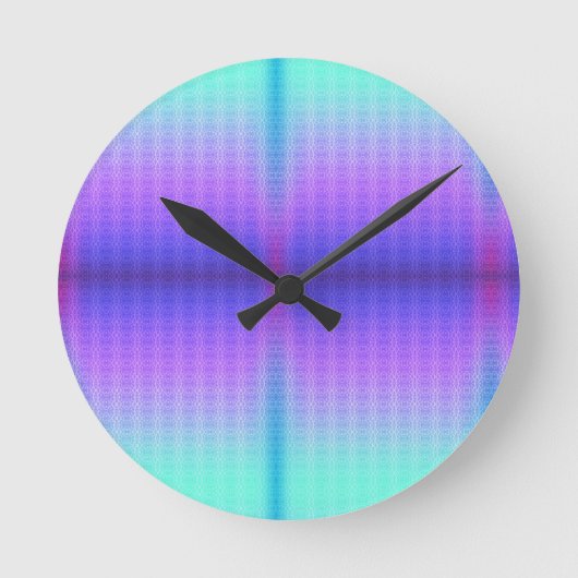 Eine runde Uhr mit einem Farbverlauf-Design (Vorderseite)