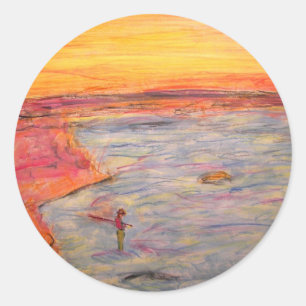 eine runder aufkleber