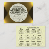 Eine rundes Tuit Kalender ~ mollige Visitenkarte (Vorne/Hinten)