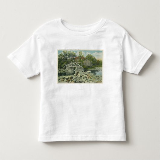 Eine rustikale Brücke an der Perkins-Bucht-Szene Kleinkind T-shirt (Vorderseite)