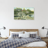 Eine rustikale Brücke in der Bucht von Perkins Leinwanddruck (Insitu (Schlafzimmer))