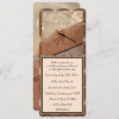 Eine rustikale Hochzeitsfeier Feiertagskarte (Vorne/Hinten)