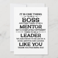 Eine Sache, Chef zu sein | Mentor | Leader Zitat