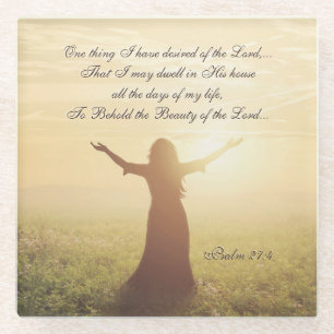 Eine Sache, die ich vom Herrn gewünscht habe, Psal Glasuntersetzer