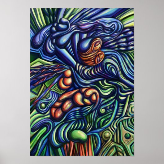 Eine Sache, ein digitales abstraktes Poster (Vorne)