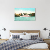Eine Sacramento-Flusslandschaft mit einem Riverboa Leinwanddruck (Insitu (Schlafzimmer))