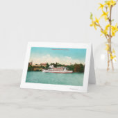 Eine Sacramento River Szene mit einem Riverboat Karte (Gelbe Blume)