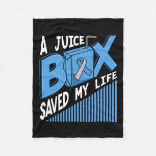 Eine Saftbox Rettete mein Lebensdiabetes von blaue Fleecedecke