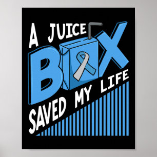 Eine Saftbox Rettete mein Lebensdiabetes von blaue Poster