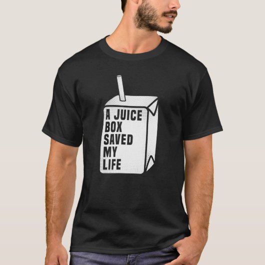 Eine Saftbox Rettete My Life 2022 Diabetes Awarene T-Shirt (Vorderseite)