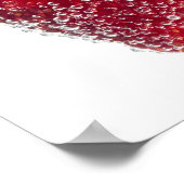 Eine saftig reifen Bio Strawberry Frucht untergeta Poster (Ecke)