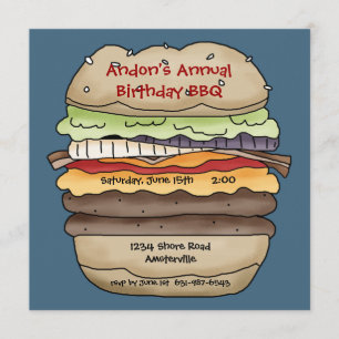 Eine saftige Burger-Einladung Einladung