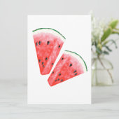 Eine saftige Scheibe süßer Wassermelone Einladung (Stehend Vorderseite)